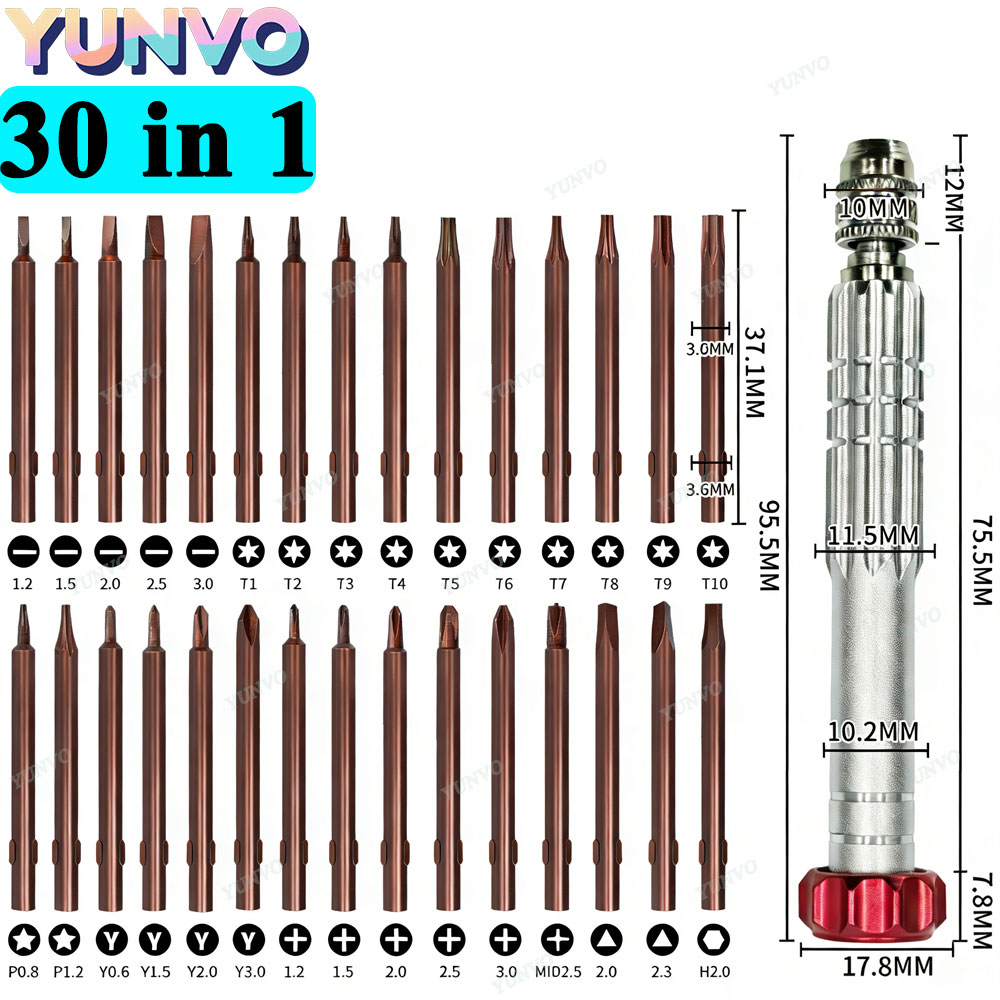 Electronics Repair Tool Kit - 30 in 1 Magnetic Precision Screwdriver