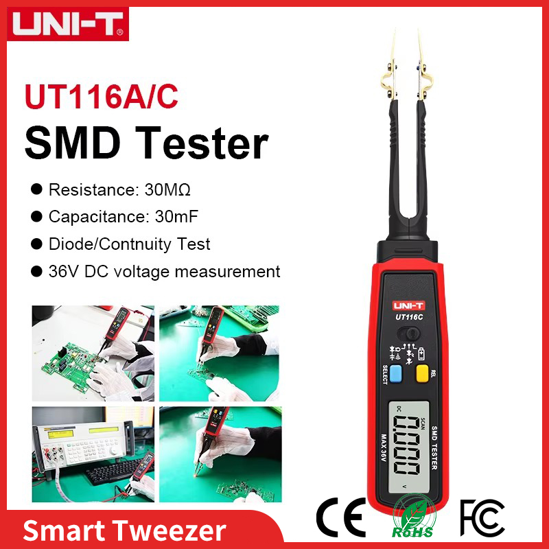 Smd Tweezer Set - UNI-T UT116C SMD Tester Digital Smart