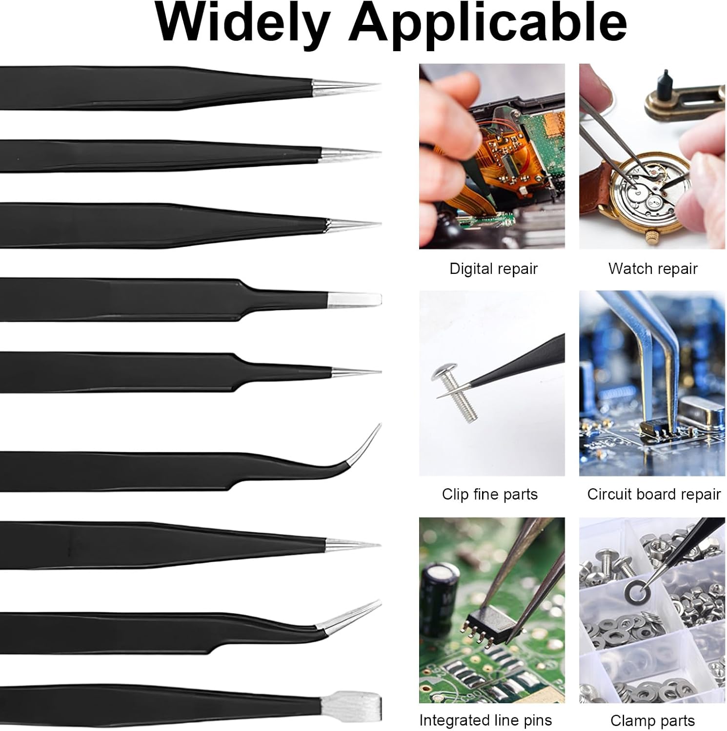 Precision Anti-static Tweezers - Electronics Repair Tool Kit ulasan dan harga
