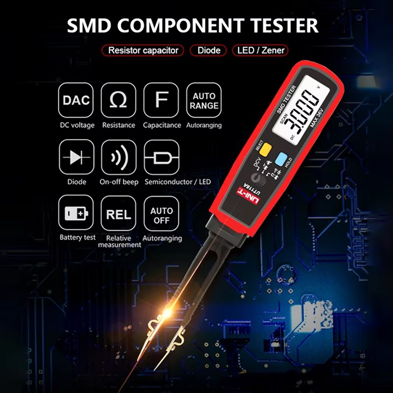 UNI-T UT116C SMD Tester Digita - Smd Tweezer Set ulasan dan harga