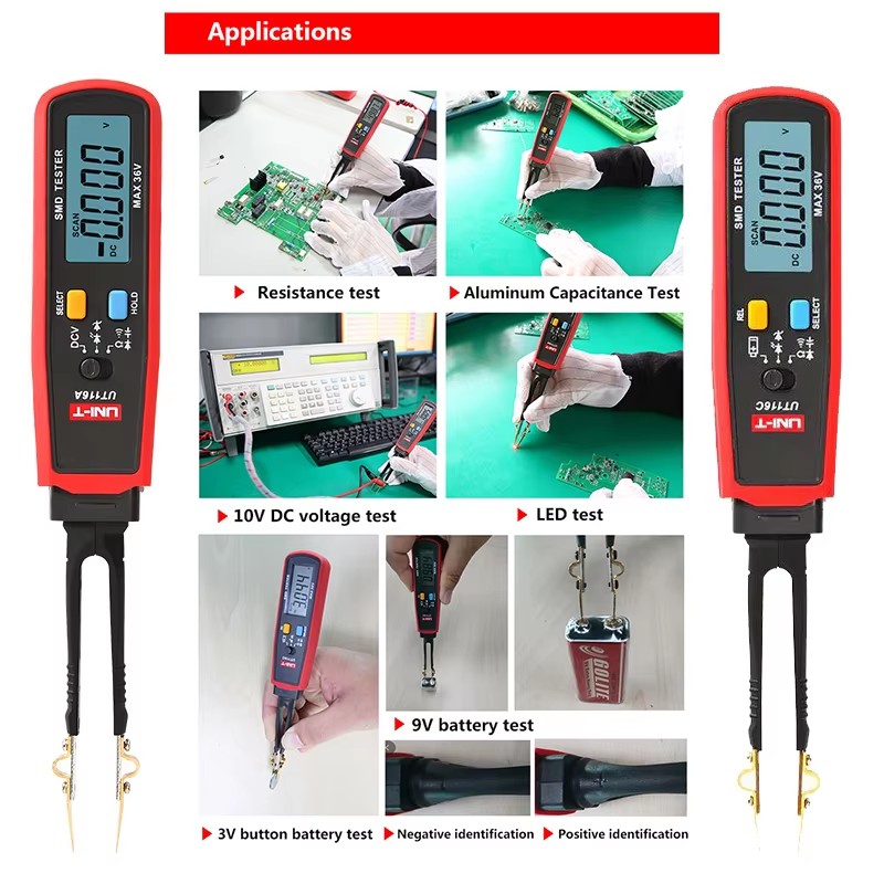 UNI-T UT116C SMD Tester Digita - Smd Tweezer Set ulasan dan harga