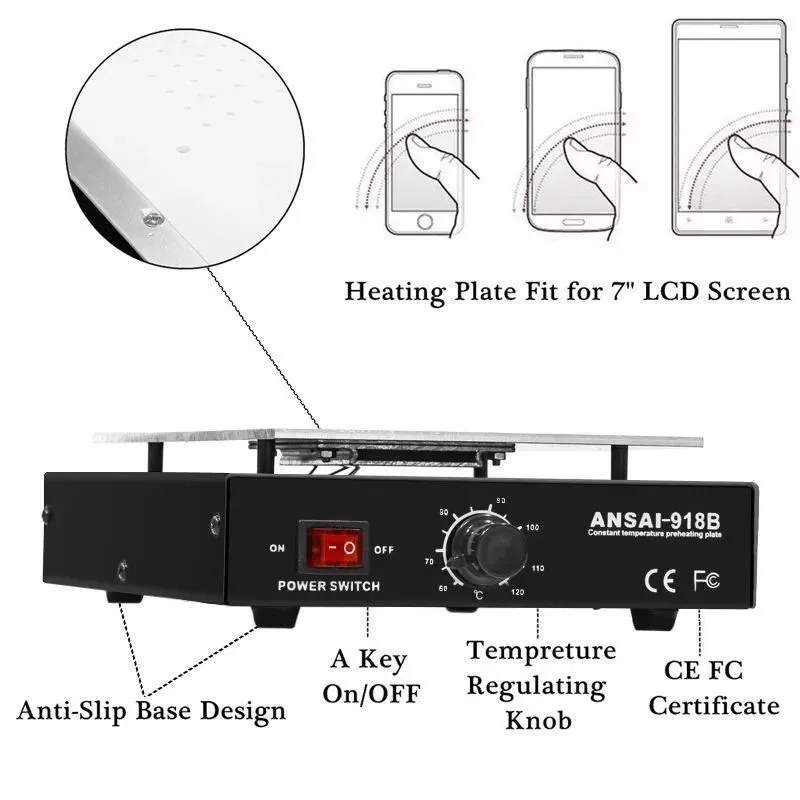 450W Durable 7 inch Phone LCD  - Screen Separator Machine ulasan dan harga