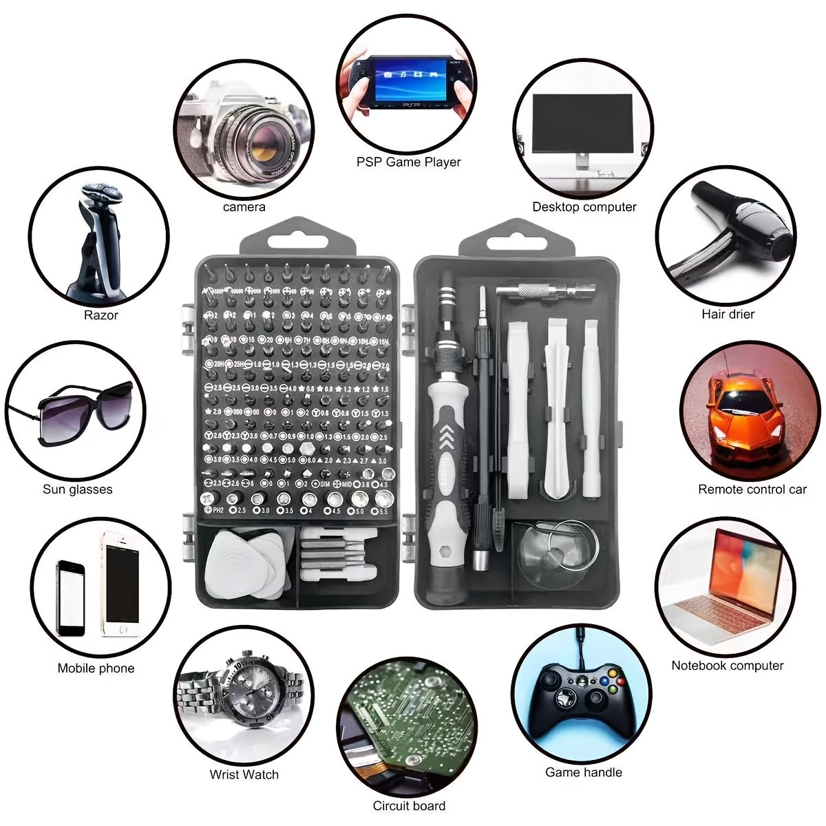115-in-1 Screwdriver Set, Mult - Electronics Repair Tool Kit ulasan dan harga